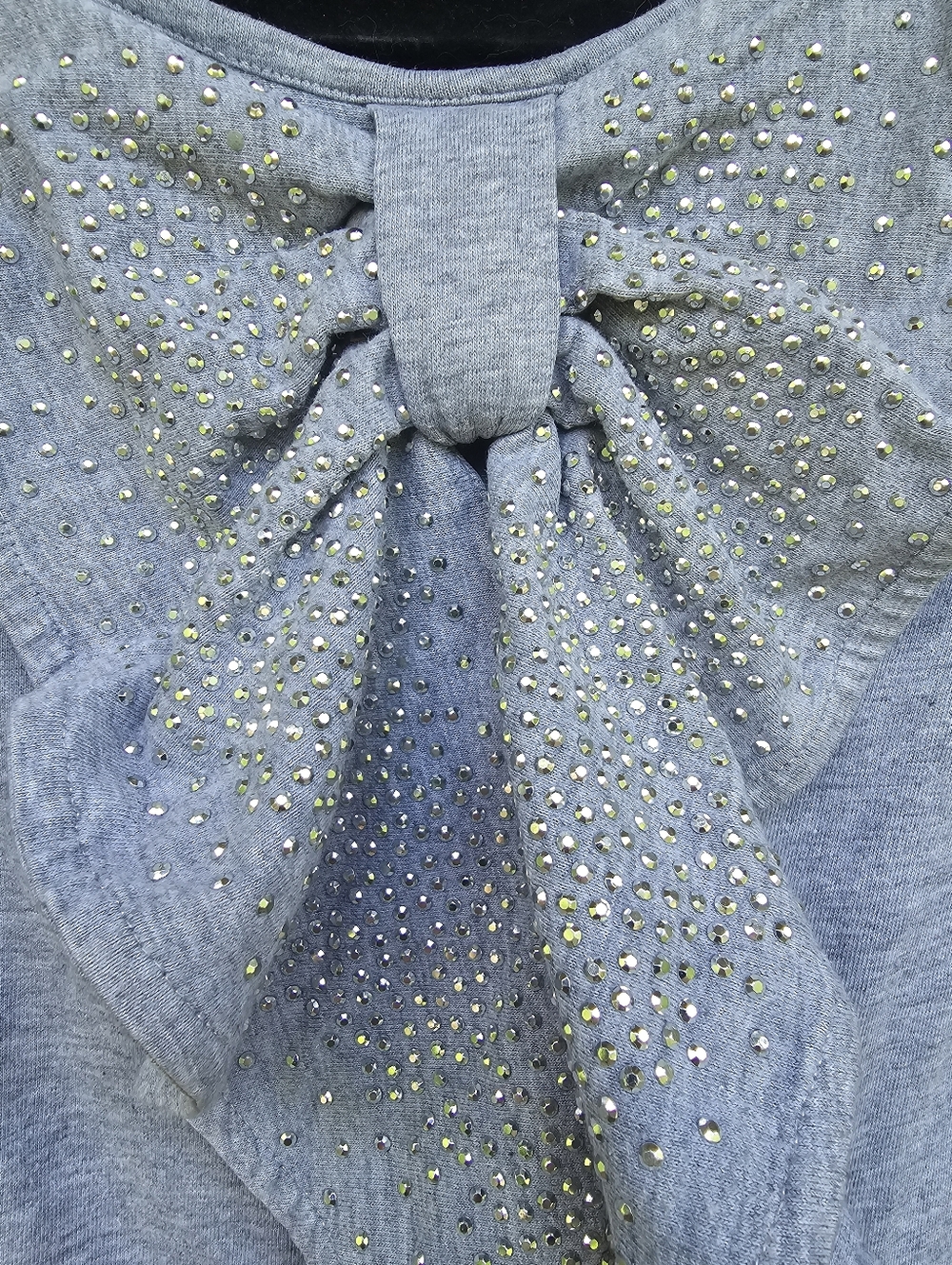 Ted Baker Embellished Ruffle Detail Top Soft Gray Size 1 (US SIZE 4) - Picture 2 of 7